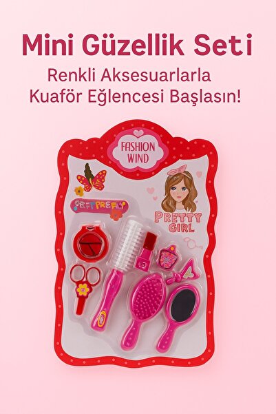 Pshoplay Kartela Makyaj ve Kuaför Seti – Kız Çocuk Güzellik Oyuncak Seti Ruj ...