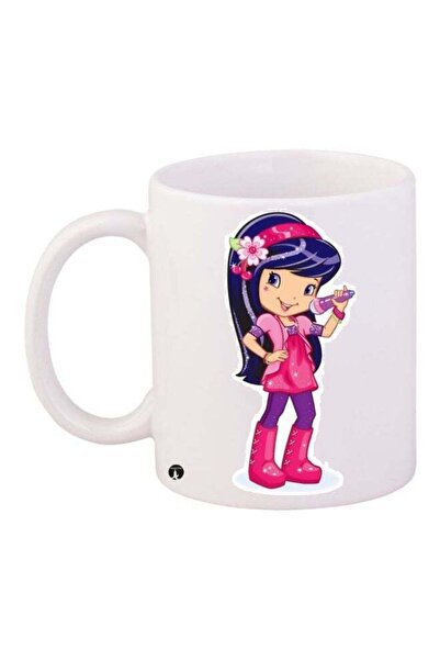 Generic BP Cartoon Girl Printed Coffee Mug White/Pink/Blue