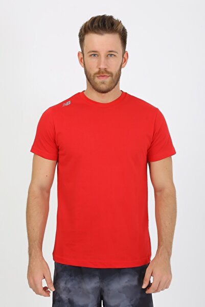 New Balance Nbtm2113-Chr Cotton Men's T-Shirt Red