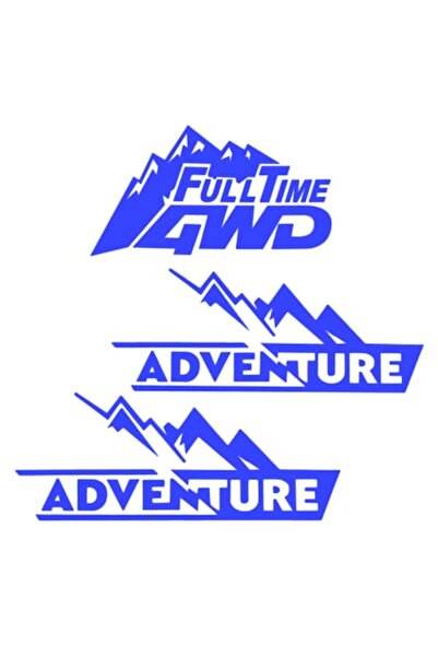 Oracal Set 3 autocolante Adventure 4WD, albastru