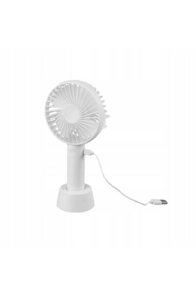 Alpina Portable Fan, USB Charging, up to 4 Hours Runtime, 1200 mAh, 3 Speeds, Stand, White
