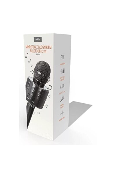 Setty BM-100 Kids Karaoke Microphone Bluetooth, Rechargeable, Voice Changer, Black