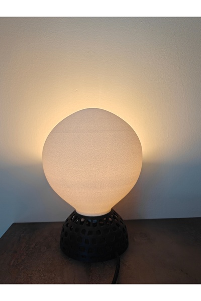 Rekatech Light Wave Modern Decorative Table Lamp Lampshade - Bohemian Lampshade - Concrete Look