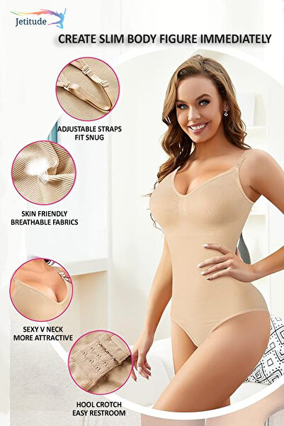 Jetitude Body Shaper with Compression Effect, Seamless with Adjustable Straps, Made of Breathable Material