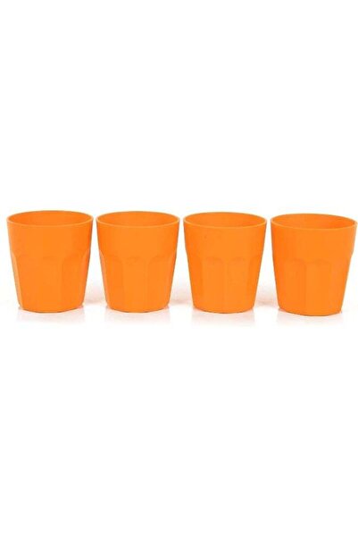 Generic Mintra Mintra Home Unbreakable Cups and Tumblers 4pk (Bold Collection) (Saffron, Cup 230ml)