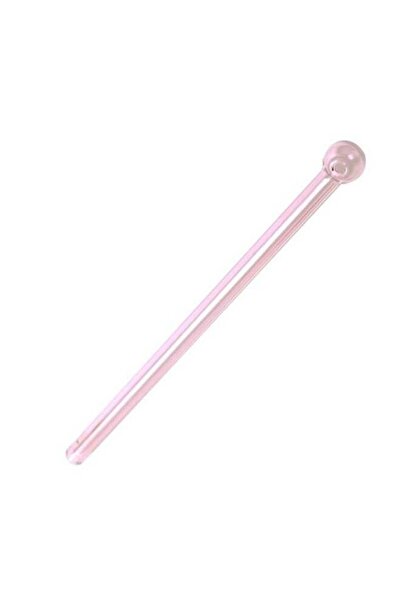 Generic Colored spherical filter glass drinking straw, lip-protecting, heat-resistant, suitable for juice,