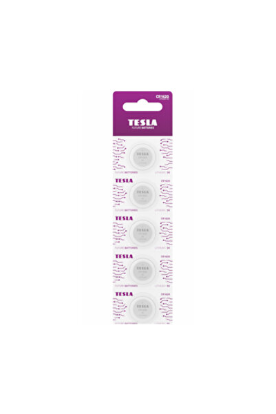 TESLA Set de 5 baterii litiu CR1620 B5 3.0V Li/MnO2