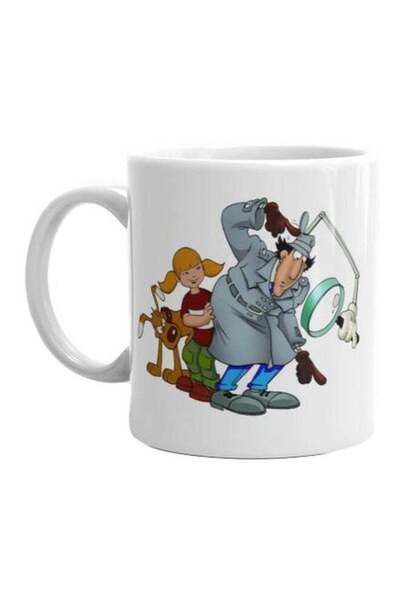 Generic Fast Print Cartoon Printed Mug White/Grey/Green