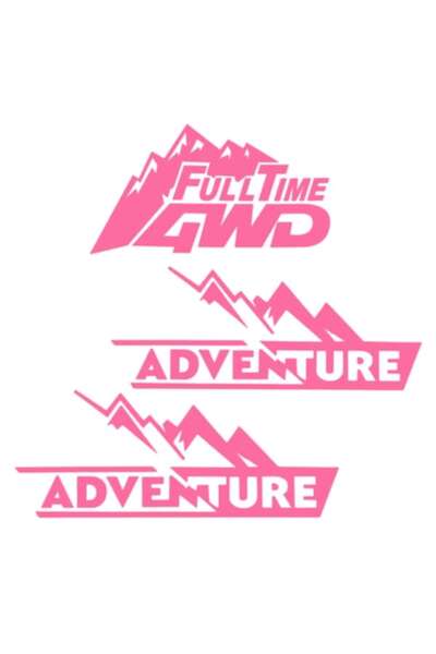 Oracal Set 3 autocolante Adventure 4WD, roz