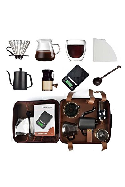 007 مجموعة قهوة جوشبيرج الاحترافية مع ميزان زجاجي وإبريق قهوة بالتنقيط سعة 60...