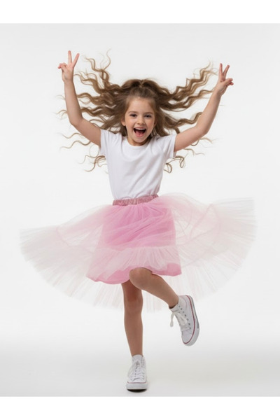 Ceylin Fashion Girl's Angel Lined Double Layer Fantasy Tulle Skirt CF-25014