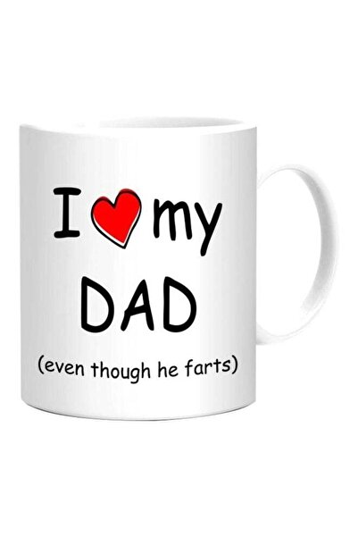 Generic papeyone I Love My Dad Printed Coffee Mug White/Black/Red Standard