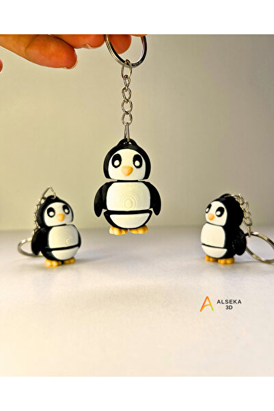 Alseka 3D Anahtarlık Penguen Figürlü