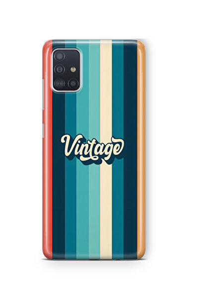 FLAMENKO Samsung Galaxy M51 Uyumlu Vintage Desenli Şeffaf Telefon Kılıfı