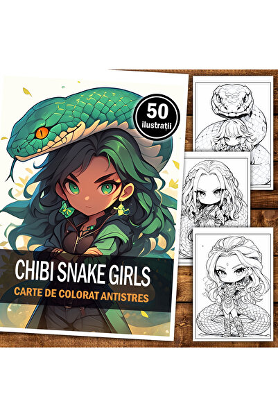 Legendary Gifts Carte de pictura, 50 de ilustratii, Chibi Snake Girls