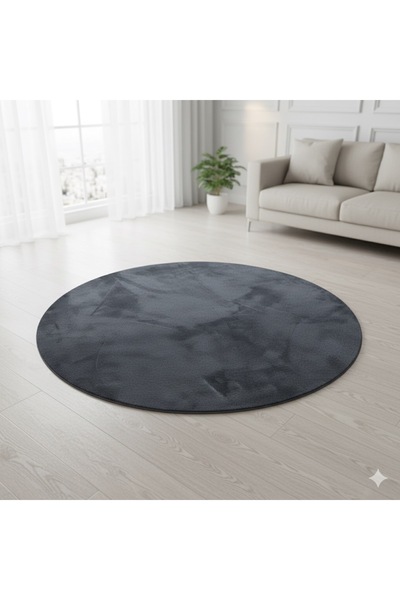 Truva Grup Fluffy Indoor Rug, Dark Grey – Soft, Elegant and Easy to Maintain