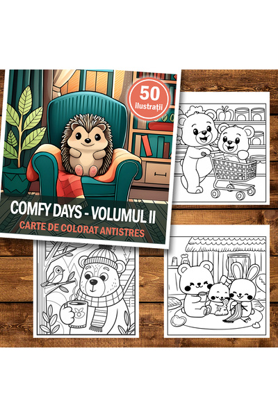 Legendary Gifts Книга за рисуване, 50 илюстрации Удобни дни - том II