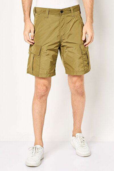 G-STAR RAW Men Solid Cargo Shorts, Olive