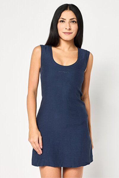 Karl Lagerfeld Women Embroidered Logo Mini Dress, Navy