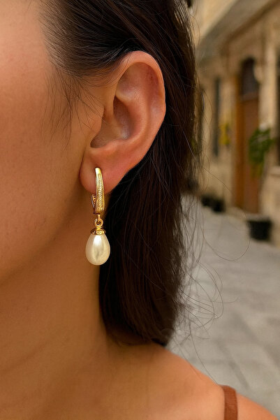 Soleildor Damla İnci Gümüş Küpe