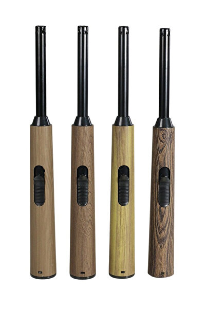 tusah Ahşap Görünümlü Normal Alev Mum kamp ve Mangal Çakmağı 1 tanesi