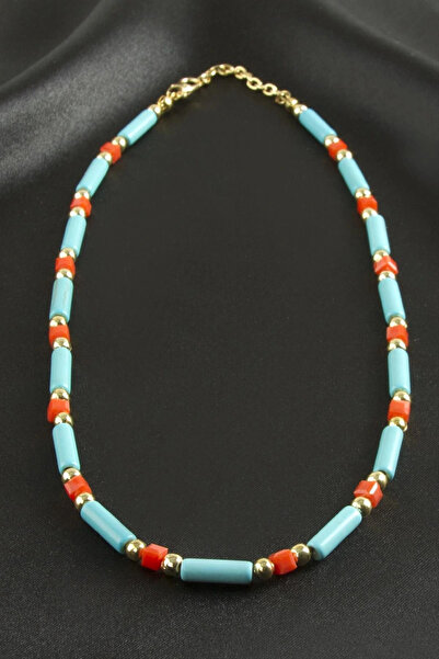Eco Lounge Turquoise Bead Crystal Necklace