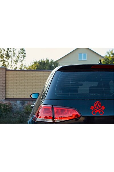 Oracal Car sticker "Volkswagen pistons", 15x14cm, red