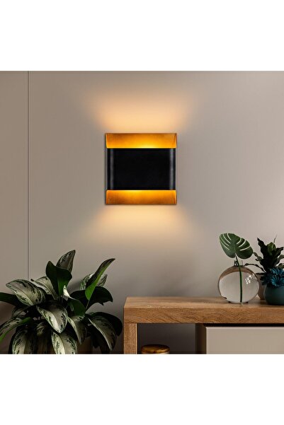 MOİRA مصباح حائط معدني ثنائي الاتجاه من بيرا، أسود، مصباح حائط زخرفي ريفي BERA-15301