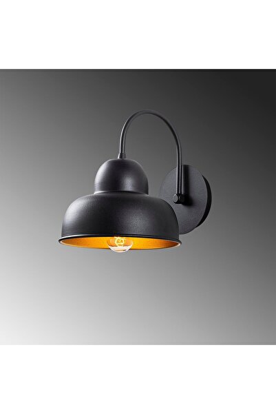 MOİRA Çakır Modern Metal Plated Single Wall Sconce with Tufts Black, Rustic Wall Lamp Cakir-180Black