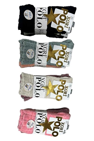 Gawzera Xgripolo 6'Li Reverse Towel Colorful Socks