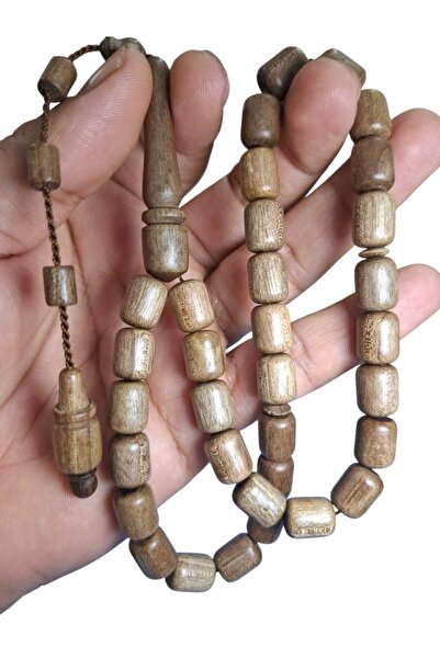 Cekke Tesbih سبحة من خشب الصمغ الطبيعي 9*12 مم أصلية مناسبة للاستخدام اليومي