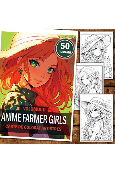 Legendary Gifts Βιβλίο ζωγραφικής, 50 εικόνες, Anime Farmer Girls - Τόμος II