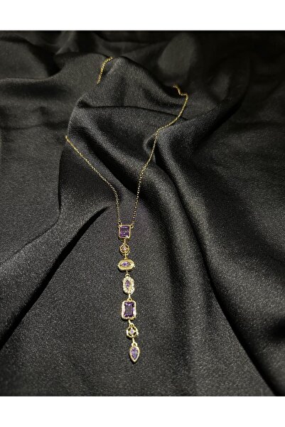 ReZar accessories royal amethyst ışıltısı y kolye