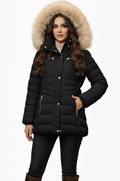 DYNAMO Women's Plus Size Sports Hooded Plush Inside Coat M5306 Bgl-St04892