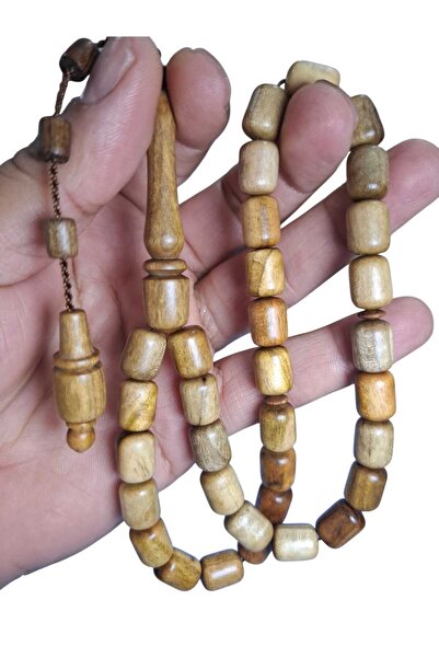 Cekke Tesbih سبحة من خشب الجوز الطبيعي 9*12 مم أصلية مناسبة للاستخدام اليومي