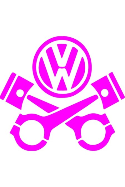 Oracal Car sticker "Volkswagen pistons", 15x14cm, pink