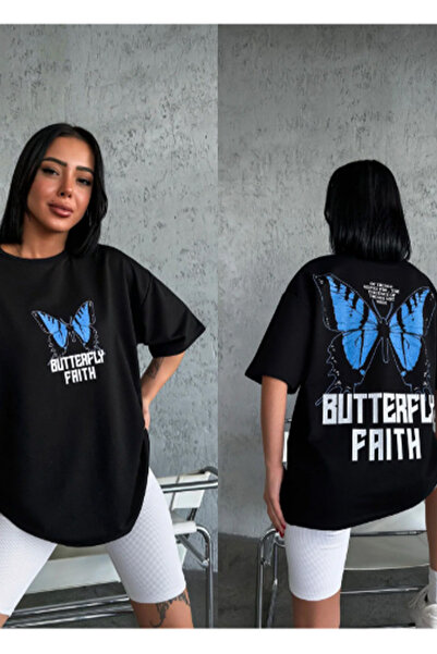 ESSFASIHON Μπλούζα Unisex oversized με τύπωμα