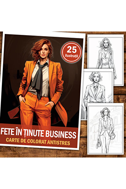 Legendary Gifts Книга за рисуване, 25 илюстрации Момичета в бизнес облекла