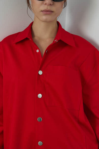 SENA GÜVEN Mono Gömlek Kırmızı