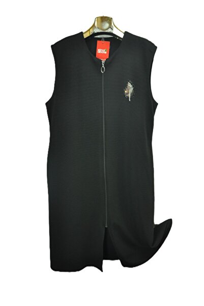 elma abone Plus Size Ottoban Zippered Vest