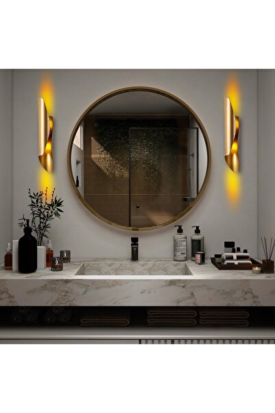 MOİRA Flare Modern Çift Yönlü Metal Aplik Parlak Gold, Rustik Dekoratif Duvar Lambası FLARE-15356