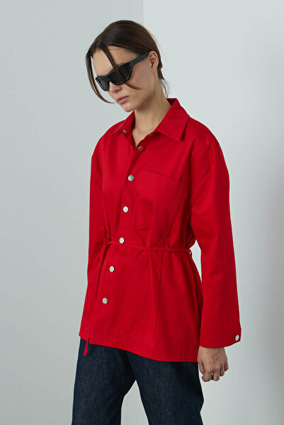 SENA GÜVEN Mono Gömlek Kırmızı