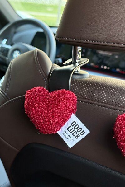 klovi Peluş Kırmızı Kalp Araba Arkası Askısı (Adet)