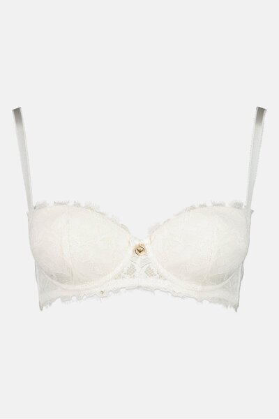 Emporio Armani Women Padded Underwire Textured Bra, White