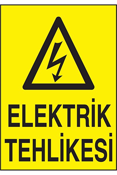 ELEKTRİK-TEHLİKESİ 25x35 dekote kaliteli solmaz
