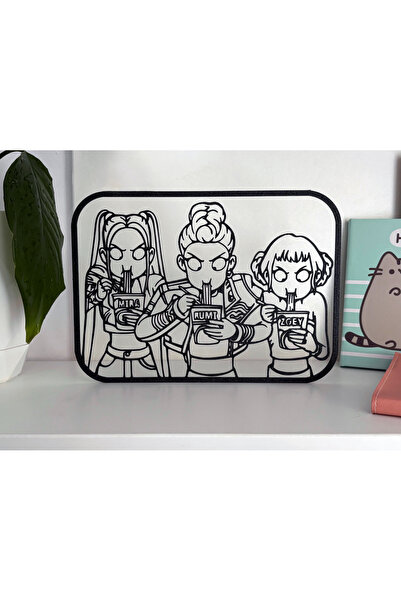 ATOLYETASBAHCE Kpop Demon Hunters-İblis Avcıları-Mira-Rumi-Zoe Temalı Duvar D...