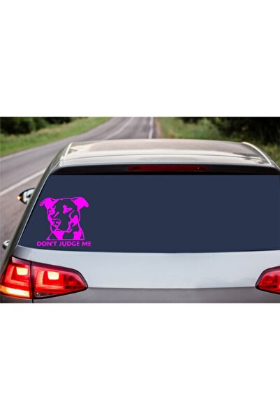Oracal Decorative car sticker "Don't judge me", 18cm, pink