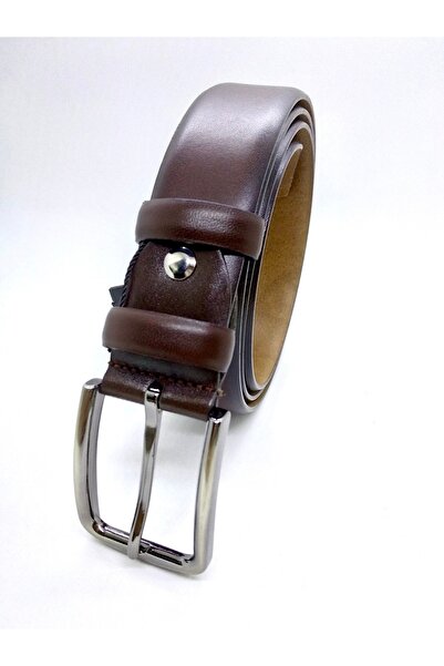 Gutiero Ανδρική ζώνη από 100% γνήσιο δέρμα καφέ κλασική