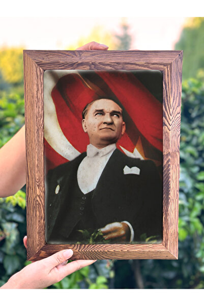 FİNS STONE DECOR Masif Çerçeveli Gazi Atatürk Taş Duvar Dekoru 1933, Cumhuriy...