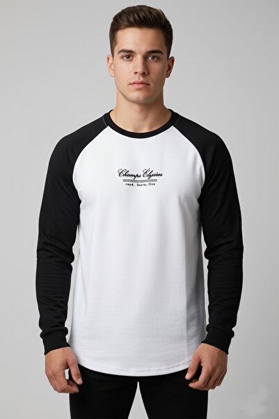 DeepSEA Чоловічий сірий світшот з каймою - бавовняний, з еластаном, зручний крій 2601510